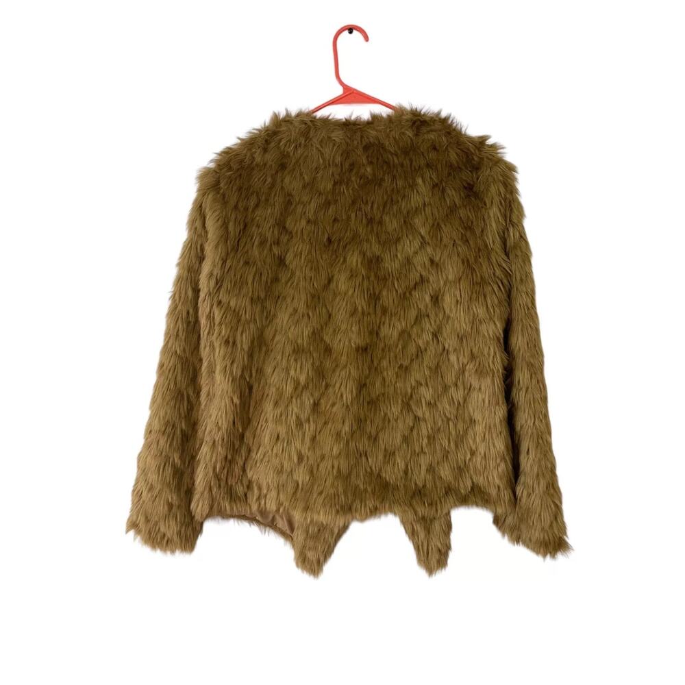 BB Dakota by Steve Madden Shag Faux Fur Taupe Jacket Coat Size Large - NWOT - Picture 6 of 12
